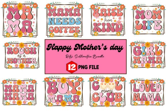 Download Happy Mother's Day Retro Sublimation - Happy mother's day retro Collection