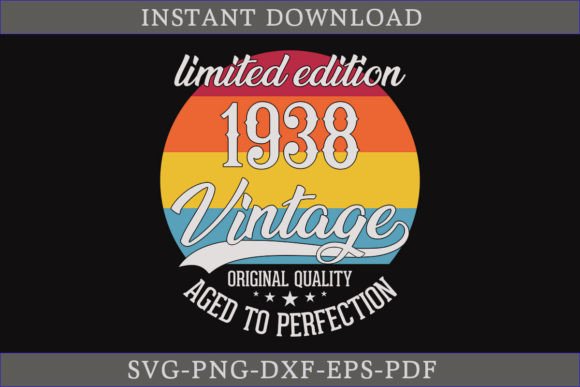 Download Vintage 1938 Aged to Perfection SVG File - Premium Resources