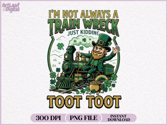 Download Funny St Patrick’s Day Train Wreck PNG - Premium Resources