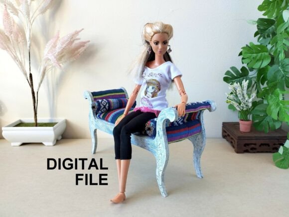 Download Miniature Backless Sofa Digital File 1:6 - Digital file Collection