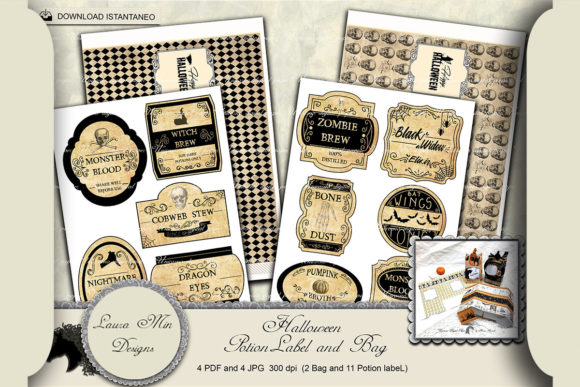 Download POTION BOTTLES LABELS, Halloween Bags - Bags Collection